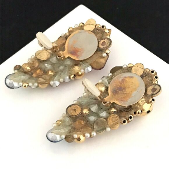 RARE Vintage Jewelry Set Bracelet Earrings Pin Fruit Salad Crystals 4T - Picture 5 of 9